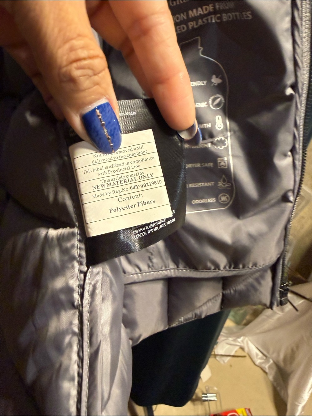 Bernardo Silver Quilted Hooded Puffer Jacket - Women's - Picture 9 of 10